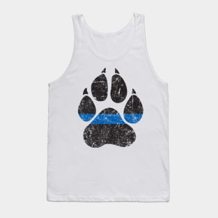 Thin Blue Line Paw Tank Top